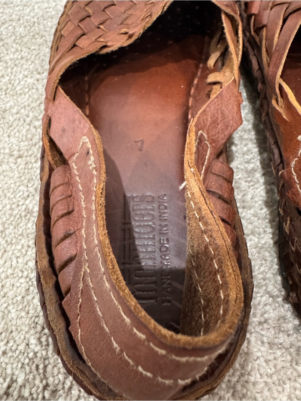 Mohinders W7 Woven Shoe in Oiled Leather - Picture 6 of 7